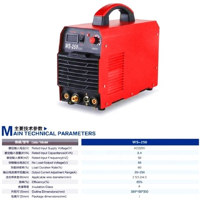 220V 8.4KVA TIG MMA 2in1 IGBT Inverter Tig Lasmachine WS 250 met multifunctie