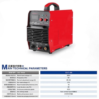380V Snijdikte 158mm IGBT Inverter Plasma Snijmachine voor metaal CUT-60