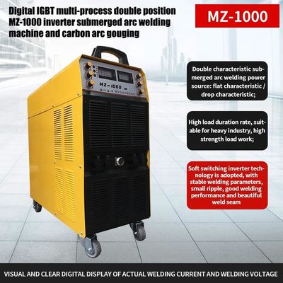 MZ1000 dubbelpositie-omvormer ondergedompelde booglasmachine voor het lassen van dikke platen