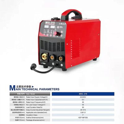 Makkelijk te bedienen MIG315 Inverter Lasmachine voor multifunctionele IGBT 4 in 1 ARC Lasmachines