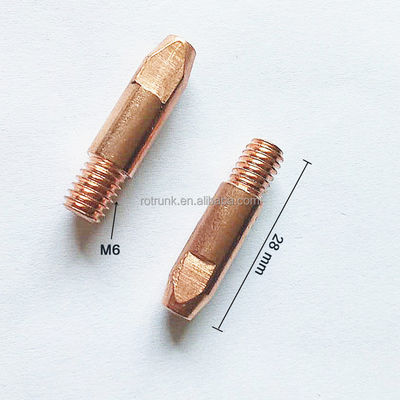1.0mm koper contactpunt voor Binzel Type 24KD CO2 MIG Torch Nozzle Protector Inclusief