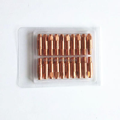 1.0mm koper contactpunt voor Binzel Type 24KD CO2 MIG Torch Nozzle Protector Inclusief