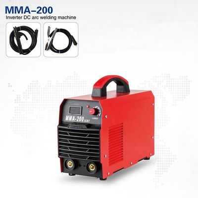200amp IGBT-omvormerbooglassenmachine 380X150X300 mm Mini-draagbare voor DC-MOTOR