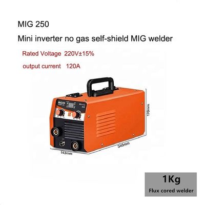 120A Flux Cored Wire Mini Inverter Geen gas Zelfschild MIG Lasmachine MIG 200