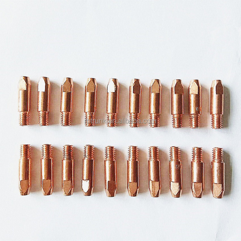 1.0mm koper contactpunt voor Binzel Type 24KD CO2 MIG Torch Nozzle Protector Inclusief