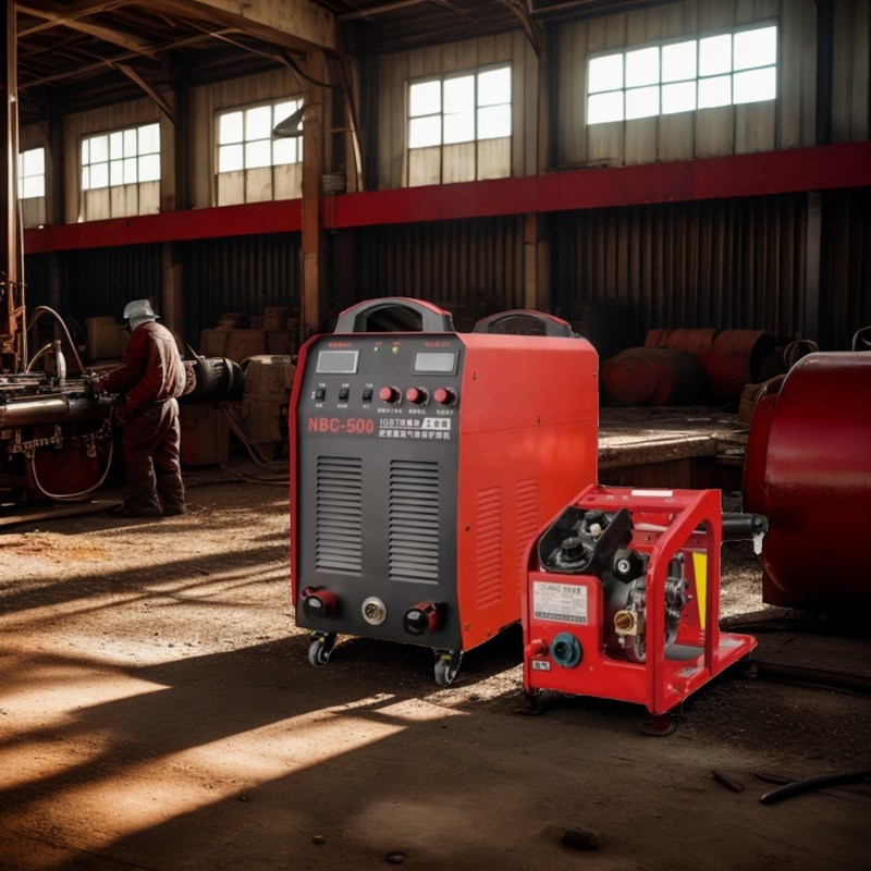 50 kg zware 380V MIG/MMA tweeledige lasser NBC-500 WeldMaster met draadvoeder